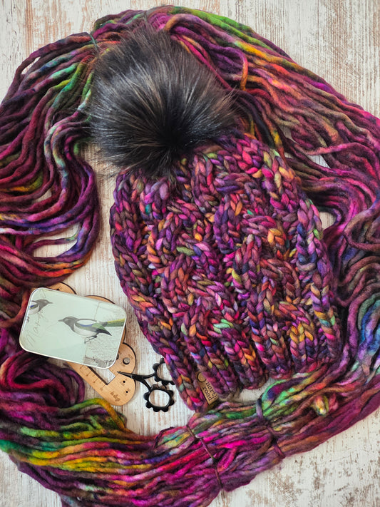 Merino Wool Pom Hat