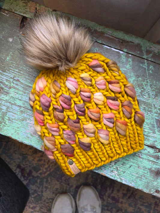 Merino Wool Pom Hat