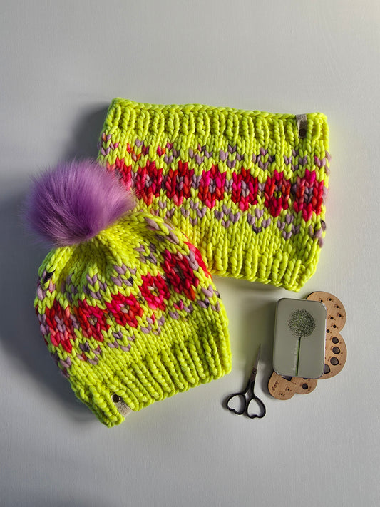 Merino Wool Hat and Cowl Set