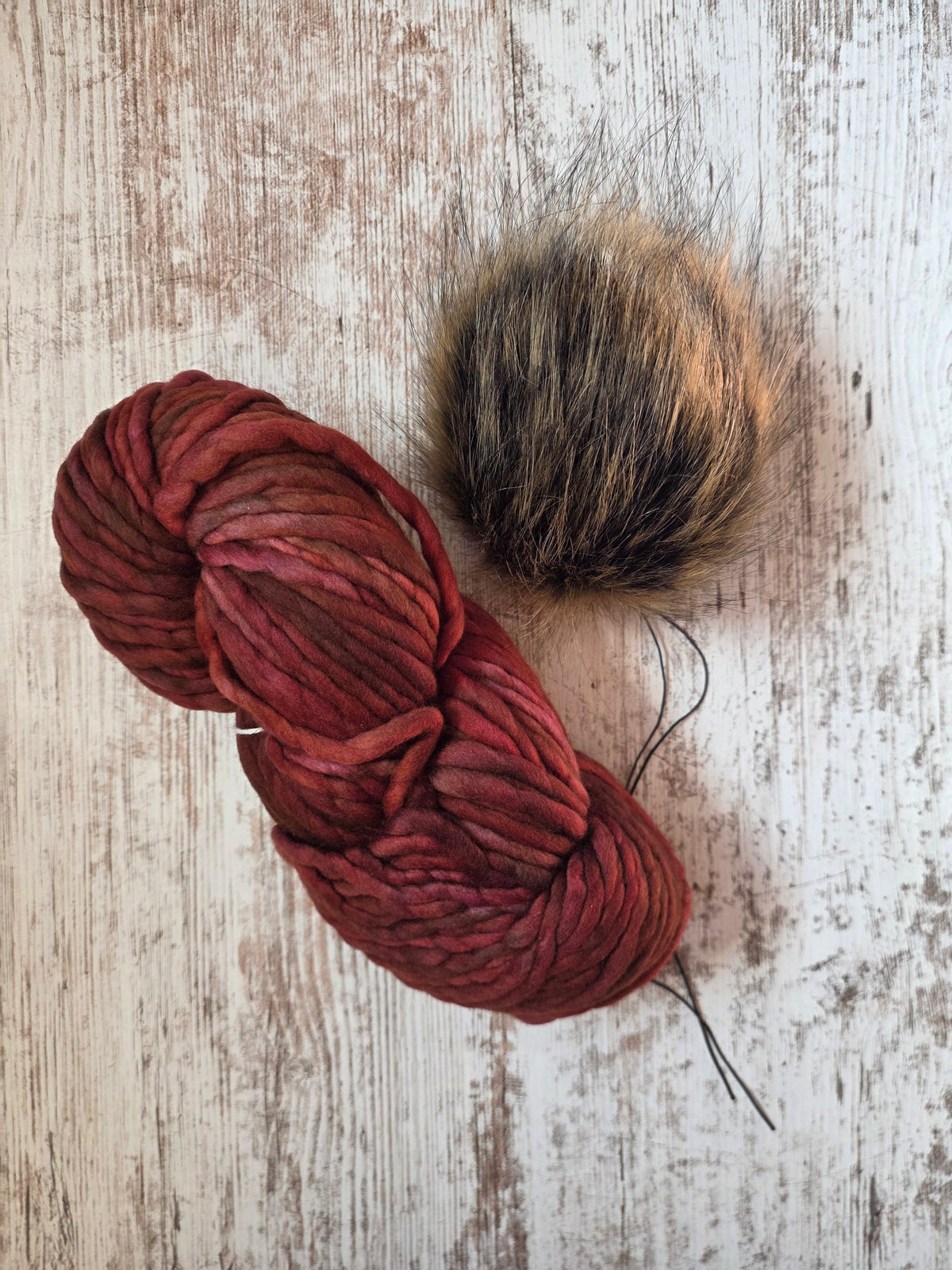 Yarn and Pom Bundle | Malabrigo Rasta | Oxido