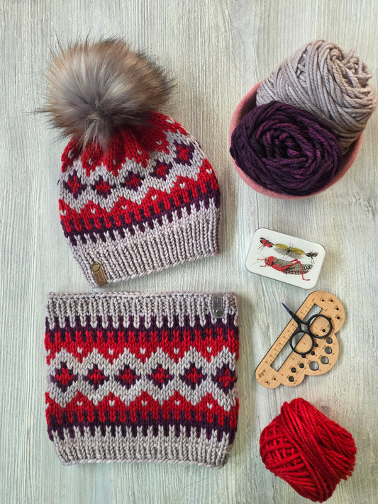 Merino Wool Hat and Cowl Set