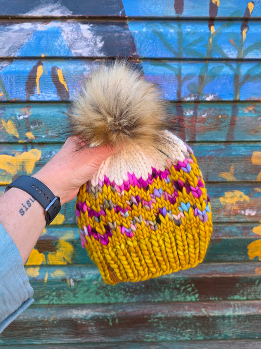 Merino Wool Pom Hat