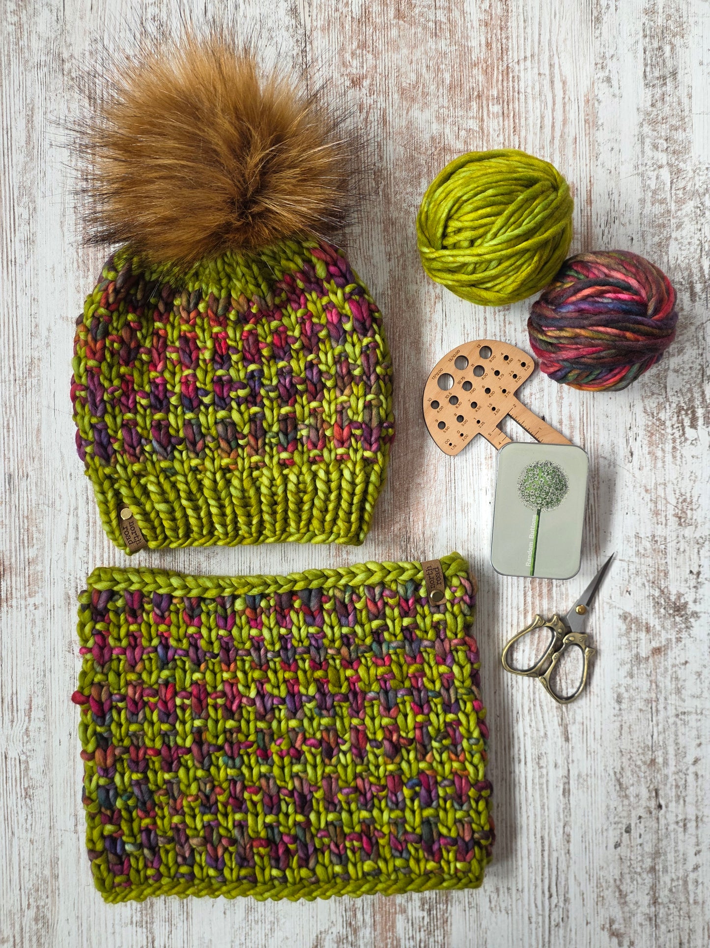 Merino Wool Hat and Cowl Set
