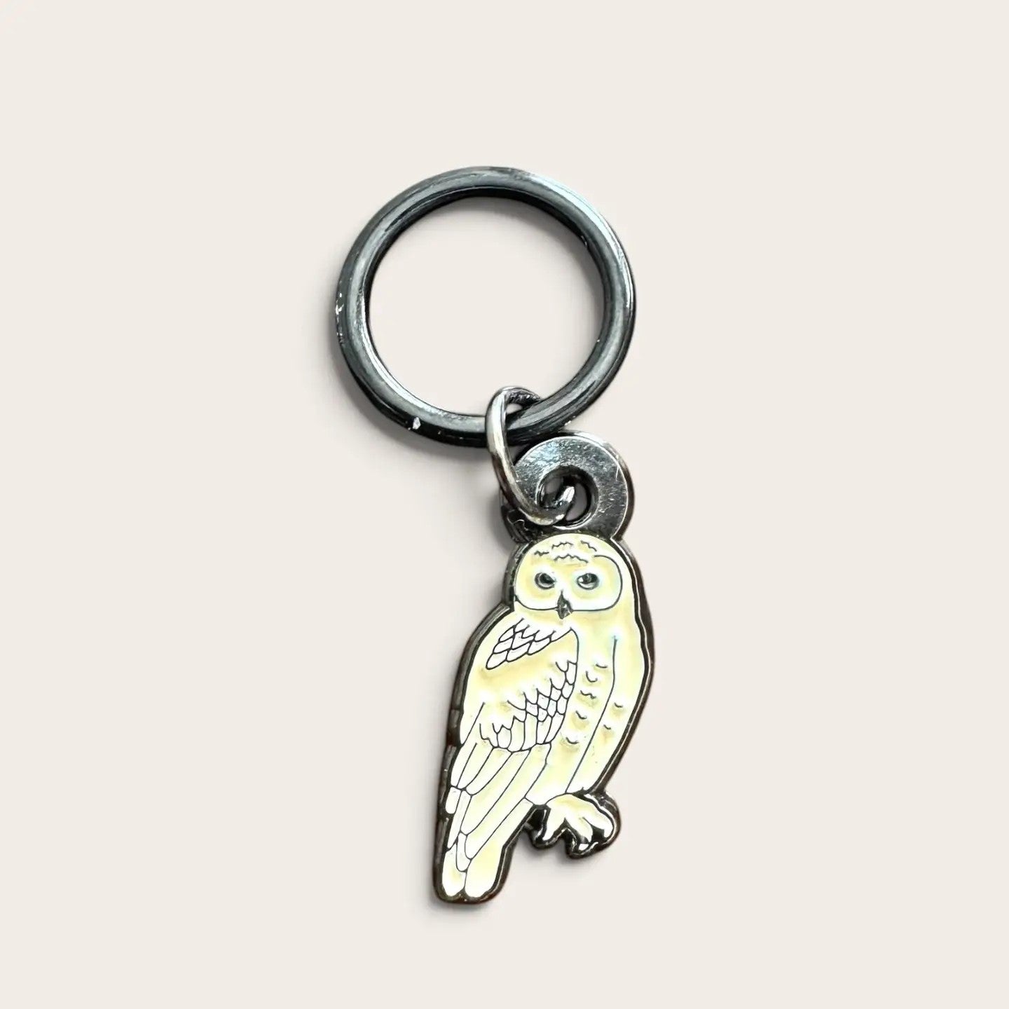 Round Snowy Owl (Single Stitch Marker)